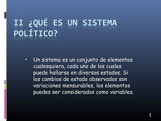 ¿Qué es un sistema político?