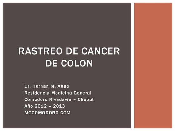 Rastreo de cancer de colon