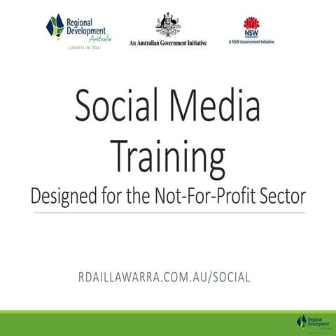 RDA Illawarra - Social Media Training for the Not-For-Profit Sector