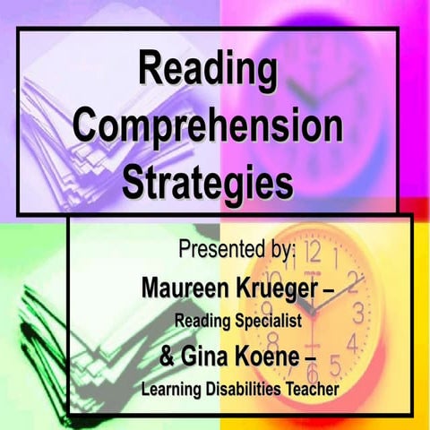 Reading comprehension strategies presentation pp