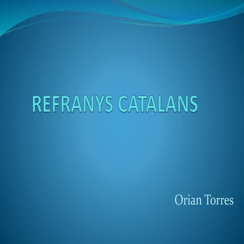 Refranys catalans