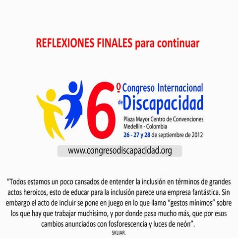 Relatorías 6º Congreso Discapacidad