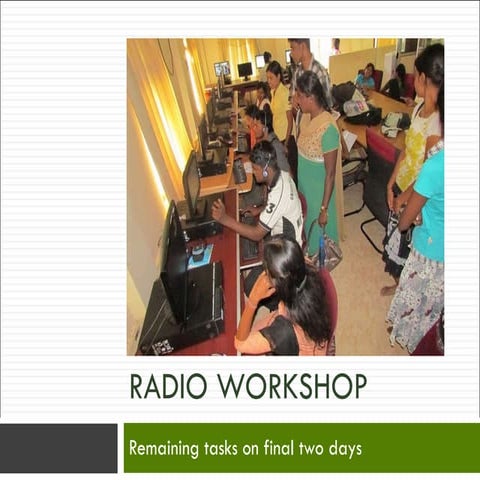 Checklist for radio production course
