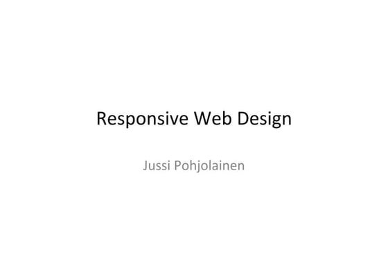 Responsive Web Site Design