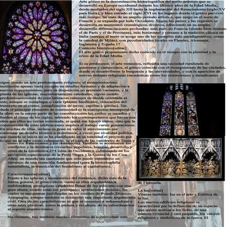 Revista, edad media gotica y romantico