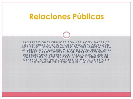 Las relaciones públicas