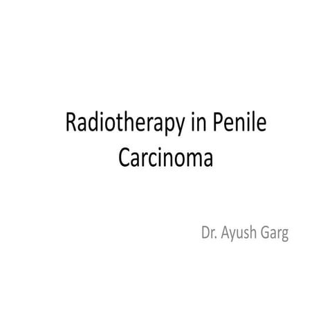 Radiotherapy in CA Penis