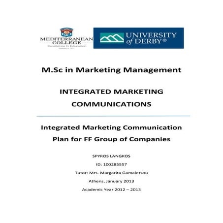 Integrated Marketing Communication Plan for Folli Follie 
