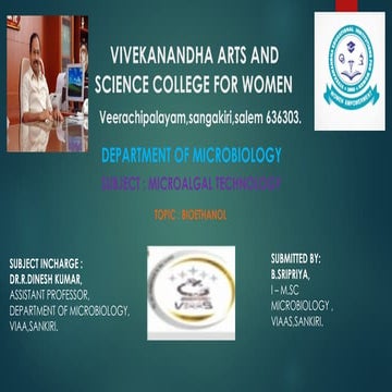 Conversion of microalgal biomass into bio ethanol