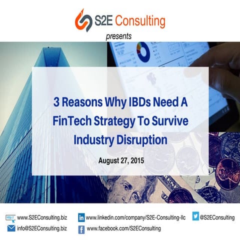 3 Reasons why IBDs need a Fintech strategy