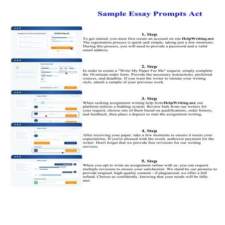 Sample Essay Prompts Act. Online assignment writing service.