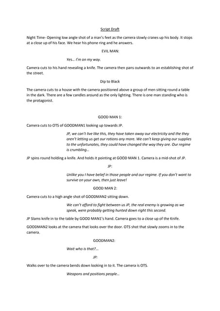 Script draft
