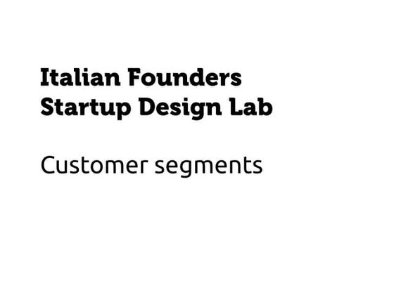 Customer segments