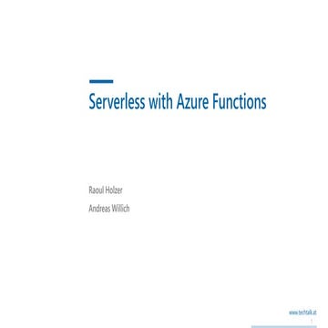 Serverless with Azure Functions