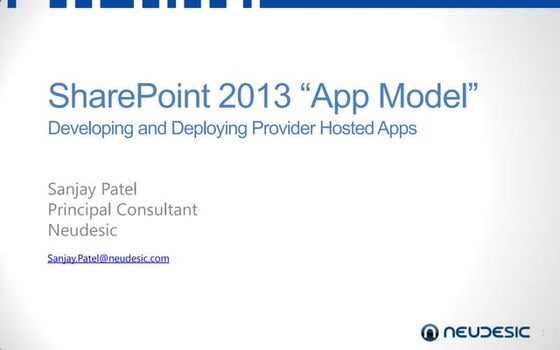 SharePoint 2013 “App Model” Developing and Deploying Provider Hosted Apps