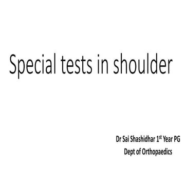 Shoulder special tests-pictoral