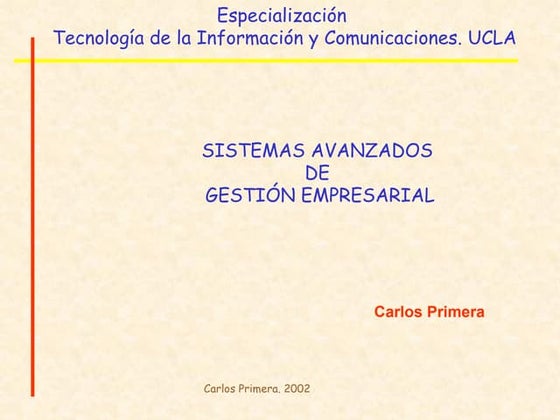 Sistemas de Gestión Empresarial