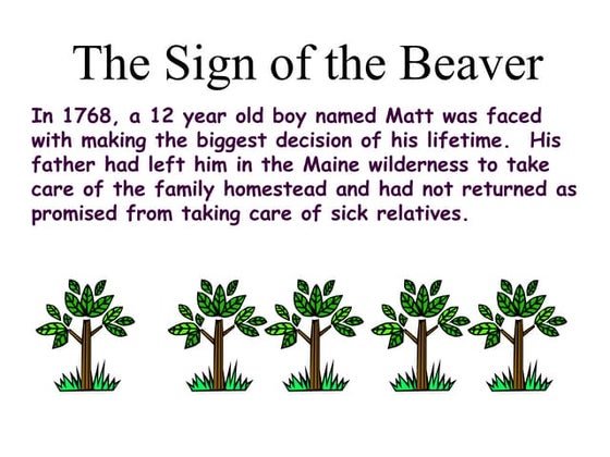 Sign of the beaver powerpoint