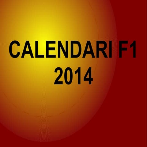 Circuits del calendari 2014 F1