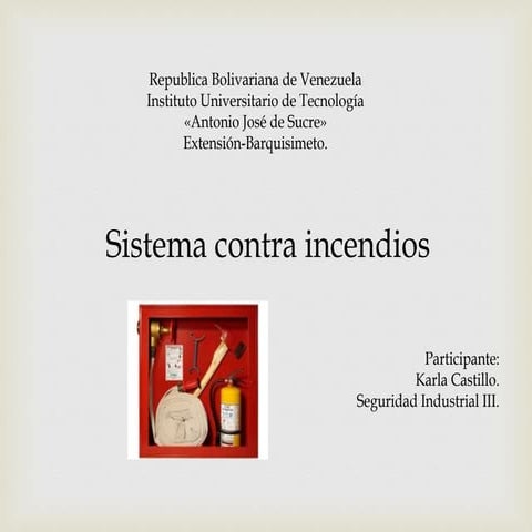 Sistema contra incendios 