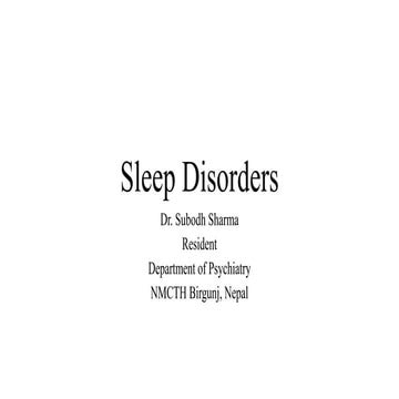 sleep disorders