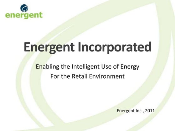 Energy Management for Retail