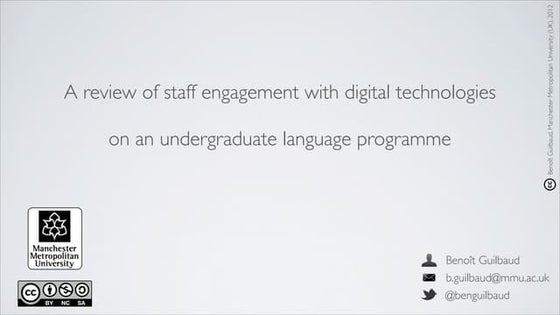 A review of staff engagement with digital technologies on an undergraduate la...