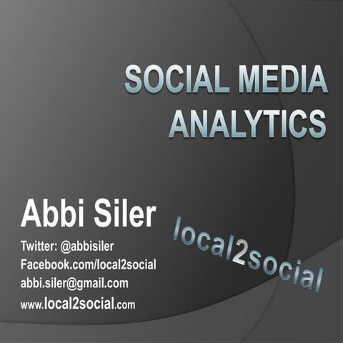 Social Media Analytics  - BarCamp Jonesboro