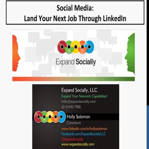 Social Media  Land Your Next Job