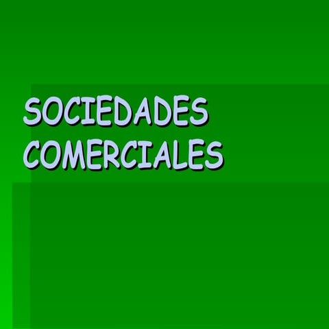 Sociedades comerciales