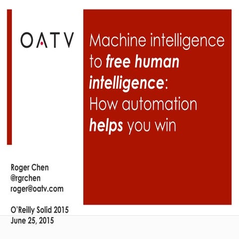 Machine intelligence to free human intelligence: How automation helps you win