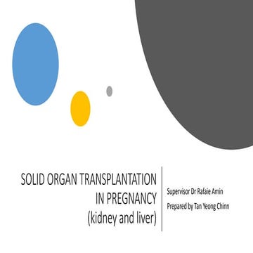 Solid Organ Transplantation in Pregnancy (Kidney and Liver)
