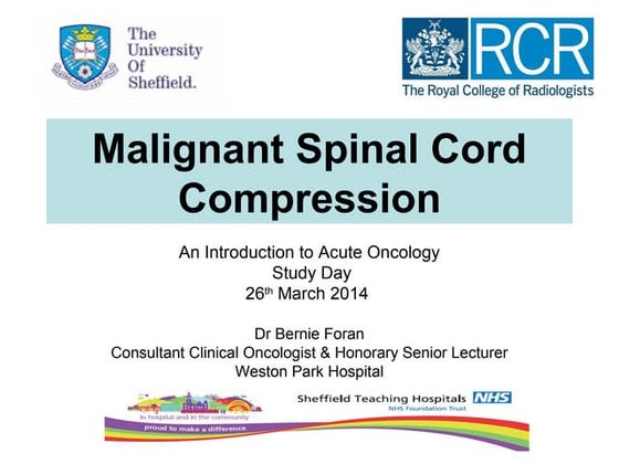 Spinal cord compression bhf  aos study day mar 2014 final