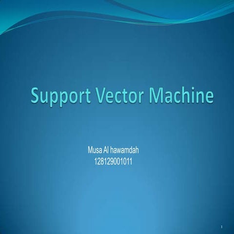 Support vector machine