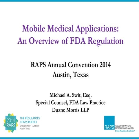 FDA Regulation of Mobile Medical Applications