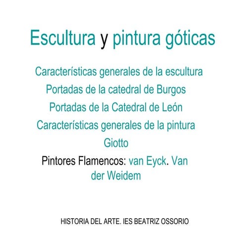 T. 7 escultura y pintura góticas