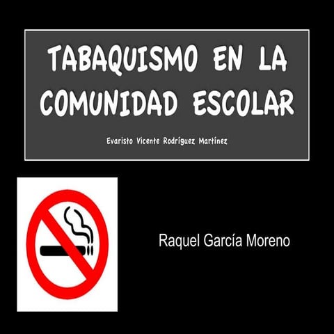 Tabaquismo en la comunidad escolar