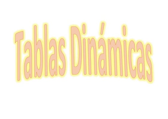 Tabla Dinamica