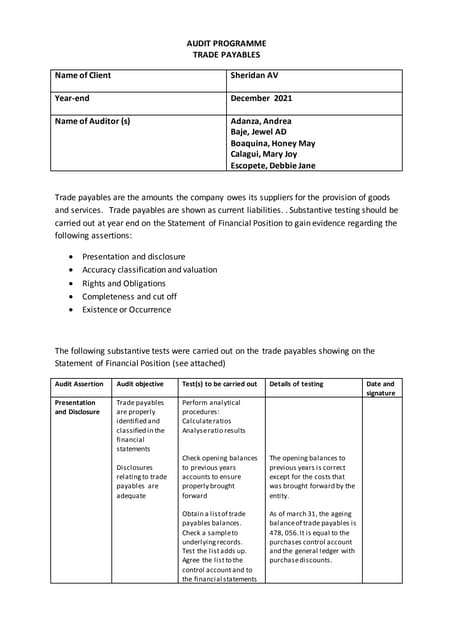 Task 5 payables audit programme_v2
