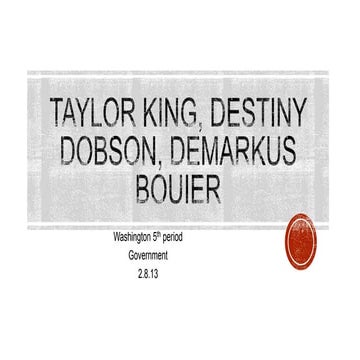 Taylor king power point.