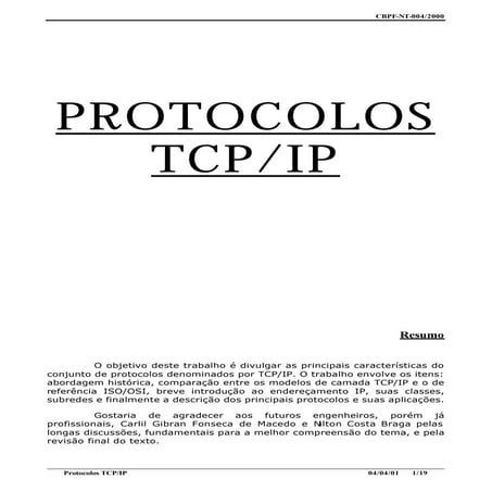 Protocolos TCP/IP