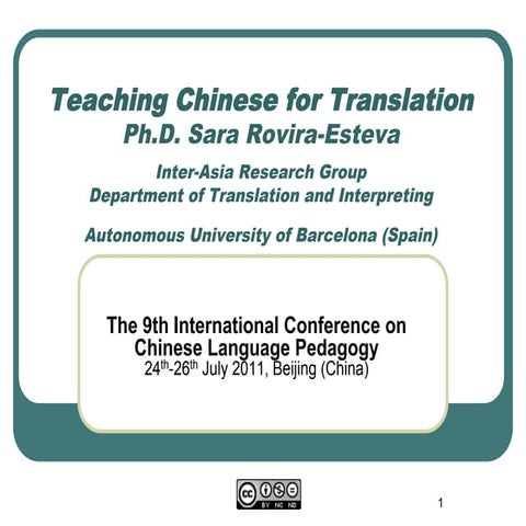 Teaching chinese for translation