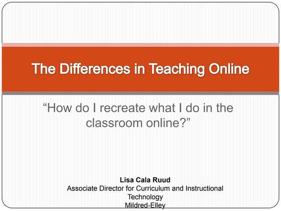 Teaching Online