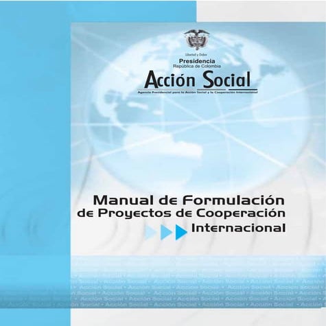 Manual para Formulación de Proyectos de Cooperación Internacional