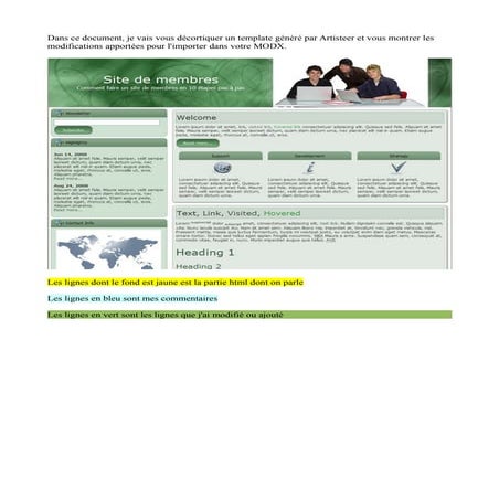 Template Artisteer Modx