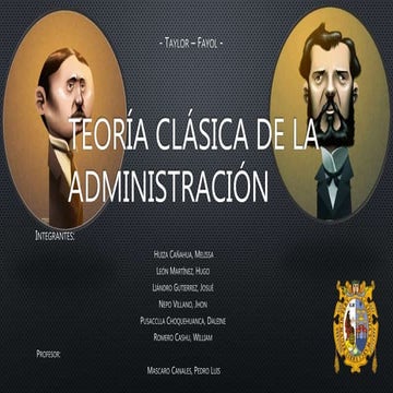 Teoría clásica de la administración-Taylor-Fayol
