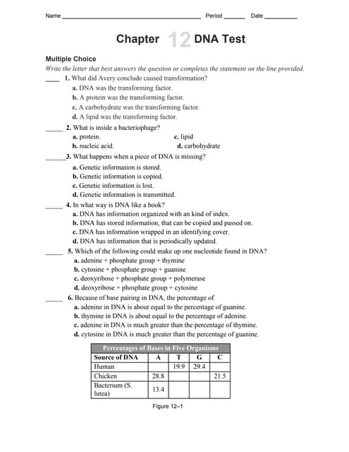 Chapter 12 Test