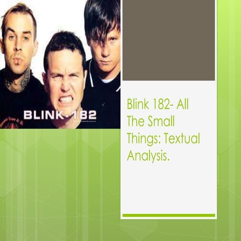 Textual analysis  blink 182