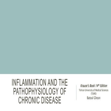 Pathophysiology of Chronic Disease and Anti-inflammatory Diet