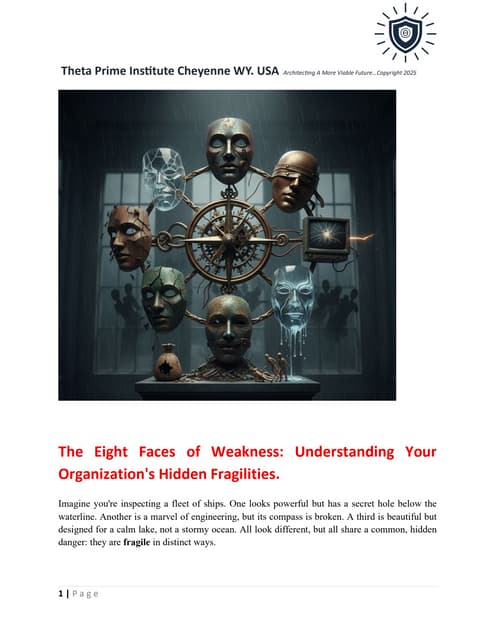 The Eight Faces of Weakness: Understanding Your Organization's Hidden Fragili...